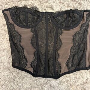 Black Lace Corset Top